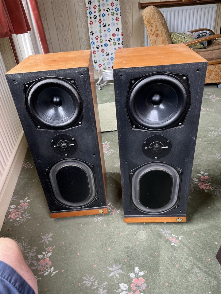 PAIRE D'ENCEINTES HAUT PARLEUR KEF CALINDA SP 1053 / VINTAGE