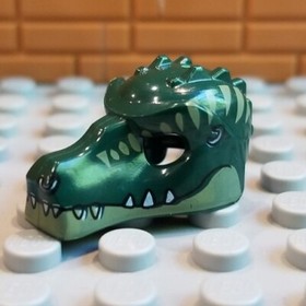 Lego Chima Cragger's Command Ship (70006) Dark Green Crocodile Mask Headgear 