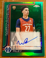 2025-26 Topps Chrome Will Riley Autograph Rookie RC Green /99 #TCAR-WR Wizards
