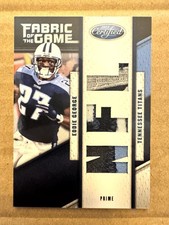 2011 Certified Fabric Of The Game Eddie George Prime Logo Patch /25 Titans
