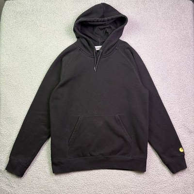 Carhartt WIP Chase Hoodie Mens Large Black Work In Progress Hooded Sweatshirt