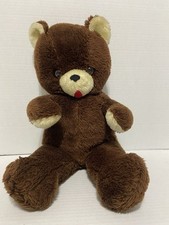Knickerbocker Animals of Distinction Brown Teddy Bear Red Tongue Vintage Plush