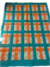 VTG 1930/40 Handmade Cross Names Signatures Quilt Autographs Embroidered