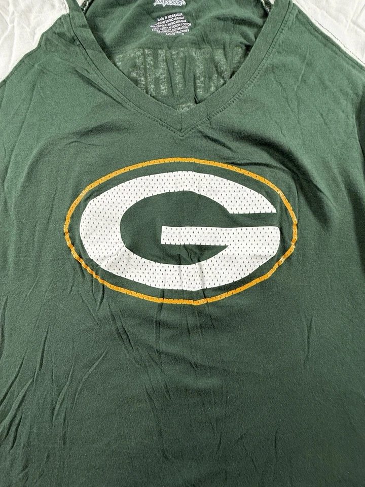 Рубашка женская Green Bay Packers большая зеленая белая глина Matthews #52 Majestic - Изображение 2 из 4