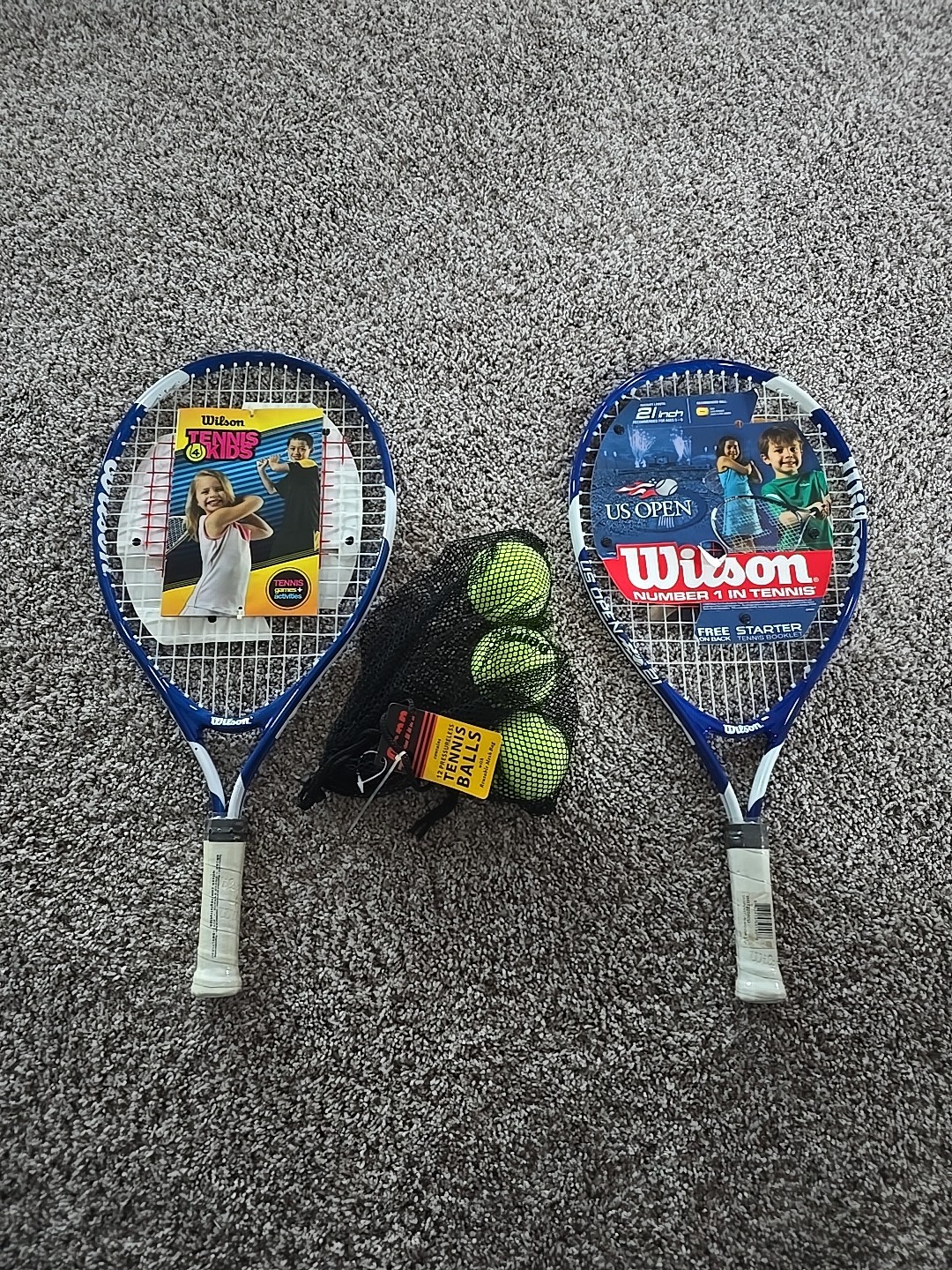 New Wilson US Open 21" Junior Youth Tennis Racket WHITE / BL