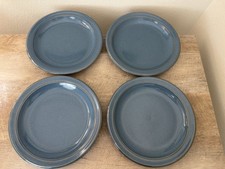Dansk SIROCCO Blue Salad Dessert Plates Round 9  Set Of 4