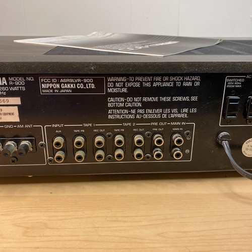 Ancien préamplificateur/accordeur récepteur stéréo Yamaha R-900 grain bois MCM - Photo 9/10