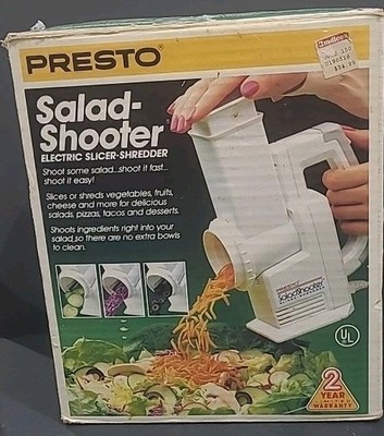 Presto 02910 SaladShooter Electric Food Slicer Shredder, Open Box. 