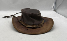 Barmah Hat Cowboy Fitted Mens Large Brown Kangaroo Leather Squashy Outback