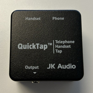 JK Audio QuickTap Telephone Handset Tap Audio Interface Box for Phone Recording