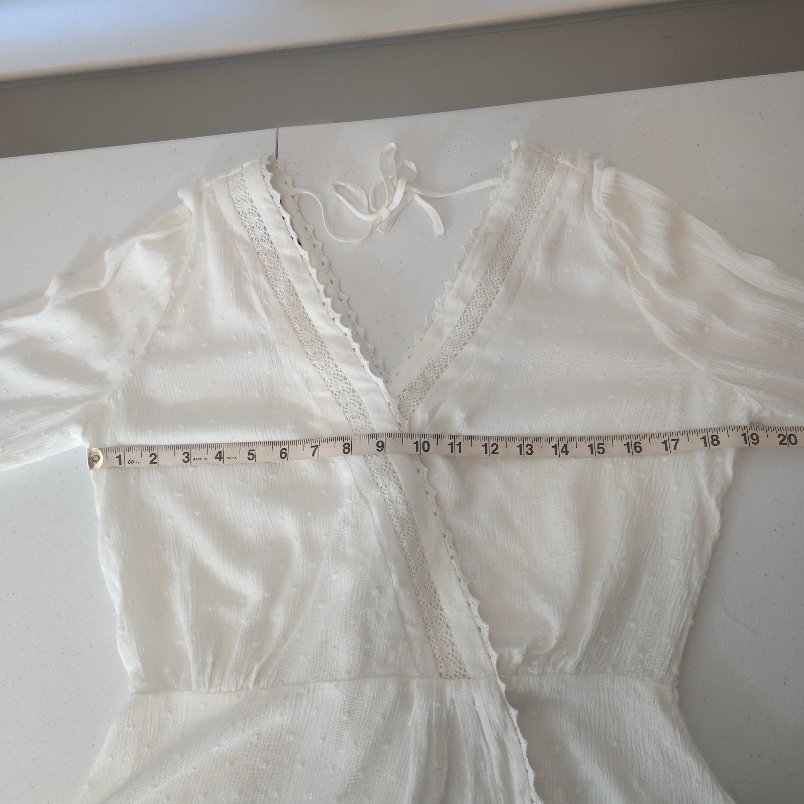 Paige Women's Nikola Swiss Dot Peplum Blouse Whit… - image 10