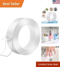 Clear Heavy Duty Mounting Tape - Reusable Double Sided Nano Adhesive for Walls