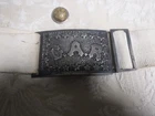 Soldier/Veteran I'ded GAR White Belt and Rare Silver Buckle.(plus button)