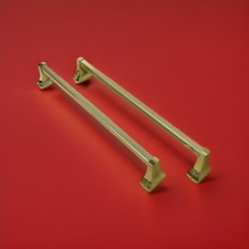 2 Piece Set - Shiny Polished Brass 18  Towel Bars 0234A18PB, P5100PB