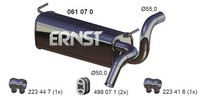 Ernst EndschalldäMpfer NachschalldäMpfer 061070 FüR Opel Zafira Tourer P12 LPG