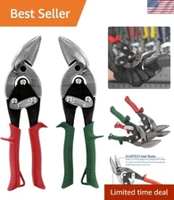 MIDWEST Aviation Snip Set - Left and Right Cut Offset Tinner Shears, Made in ...