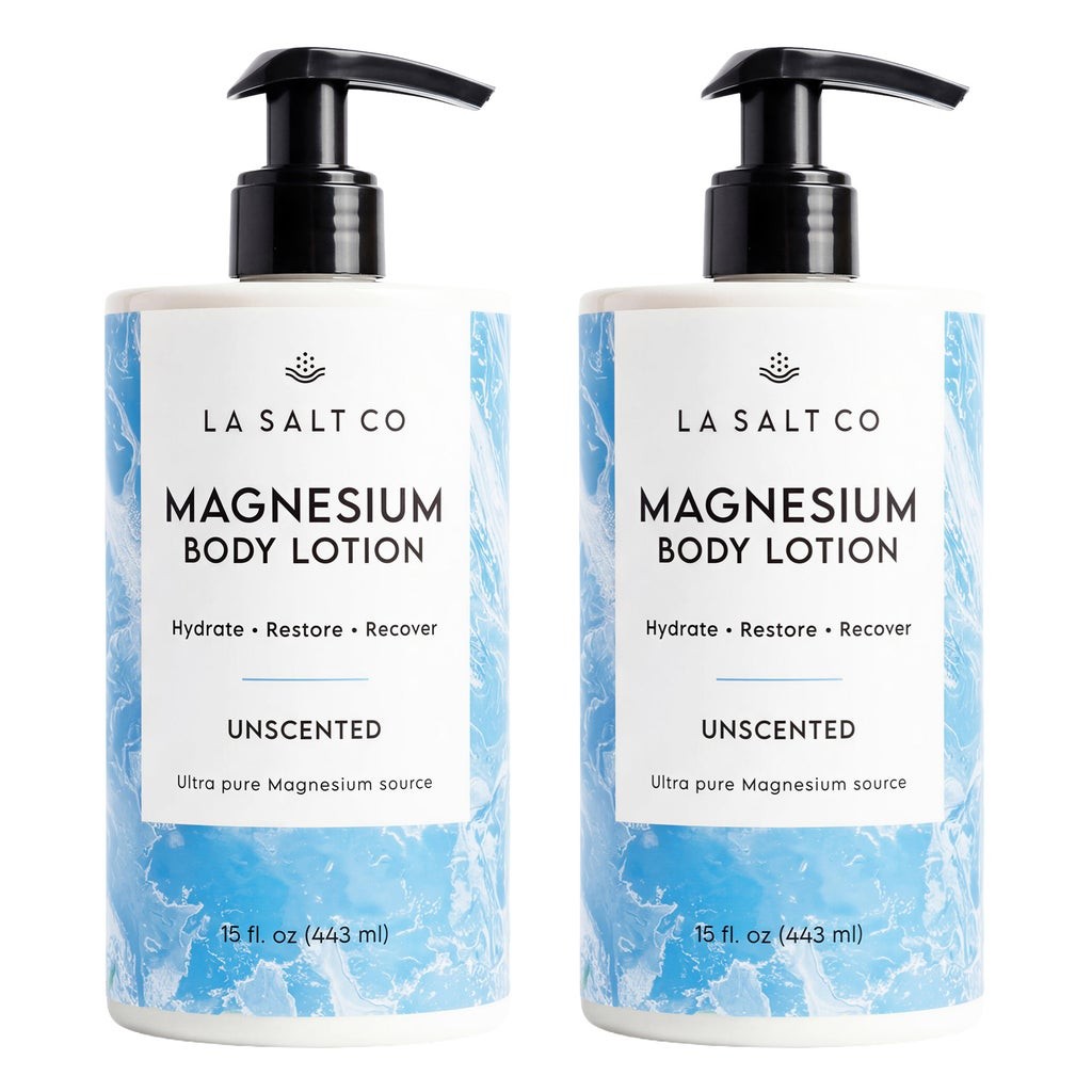 LA SALT CO Magnesium Body Lotion, 15 fl oz, 2-pack