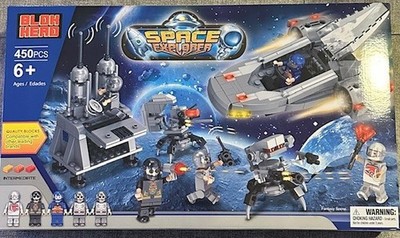 BLOK HEAD Space Explorer 450pc Building Block Playset with Figures Ages 6+