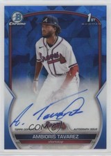 2023 Bowman Sapphire Edition Chrome Prospects Ambioris Tavarez Auto 0xh3