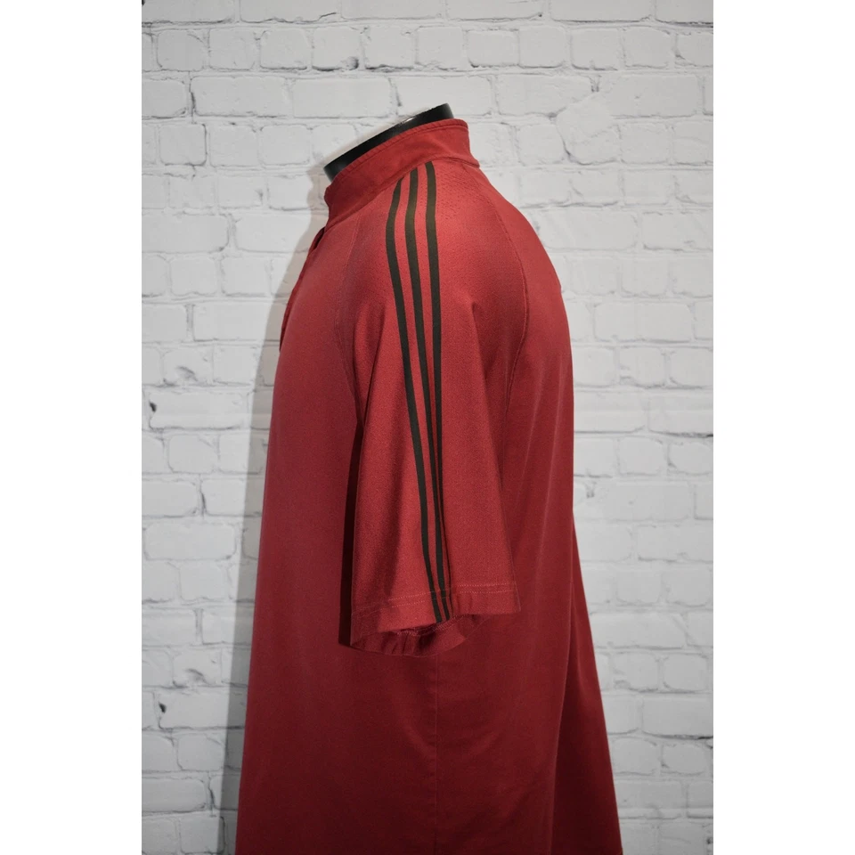Adidas Golf Pullover Shirt 1/4 ZIP Men Size Large Performance Polyester Maroon - Image 4 of 4