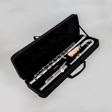 Professional C Tune Flute Silver Plated Copper Material 16 Keys Closed Holes