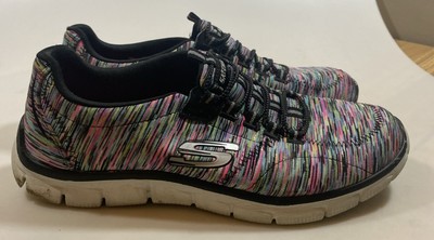 Skechers Empire Game On Black Multicolor SlipOn Sneaker Shoes 12414 Womens Sz 8