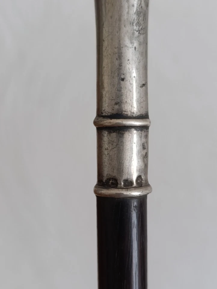 Ancienne Cannes Pommeau Argent Massif 91 cm - Photo 3/4