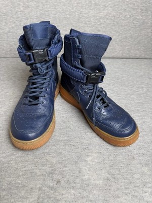 Nike SF Air Force 1 864024-400 Mens 7 Basketball Shoes Midnight Navy Sneakers