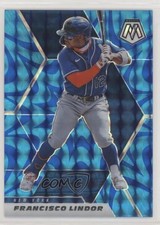 2021 Panini Mosaic Reactive Blue Mosaic Prizm Francisco Lindor #101 3t1