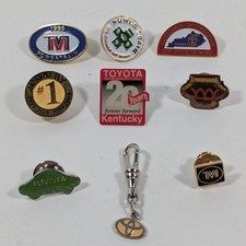 Toyota Motor Manufacturing Team Member Vintage Hat Lapel Pins Automotive