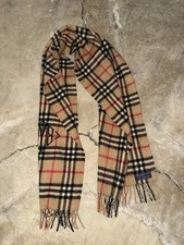 Vintage 90s Burberry s 100 Cashmere Nova Check Scarf