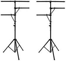  2 Pro Audio DJ Multi Arm 8 Bolt Lighting 12 Foot Tripod Light Stand Package
