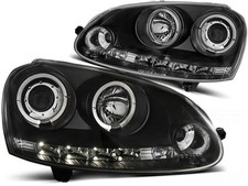 Angel Eyes Scheinwerfer Set für VW Golf V BJ 10/03-09 Klar Schwarz