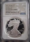 2021-W American Silver Eagle Type 1 Proof 70 Ultra Cameo NGC - 6246195-127