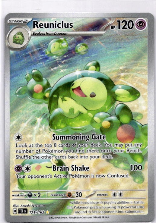 Reuniclus 171/162 Illustration Rare Temporal Forces Pokemon Holo Near Mint A3