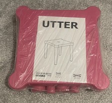IKEA UTTER Pink Plastic Children's Stool - Indoor & Outdoor 
