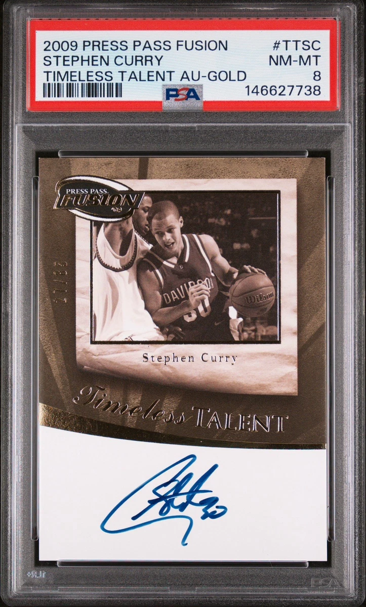 Stephen Curry Basketball Press Pass Autographed Sports Trading