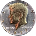 DANBURY MINT-KENNEDY HALF DOLLAR COLLECTION- 1977 -LAYERED 24 GOLD & .999 SILVER