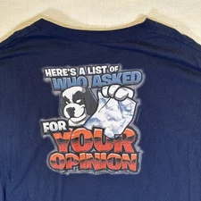 Big Dogs Men's 5XL Blue Shirt 'Who Asked For Your Opinion' Authentic 100% Cotton