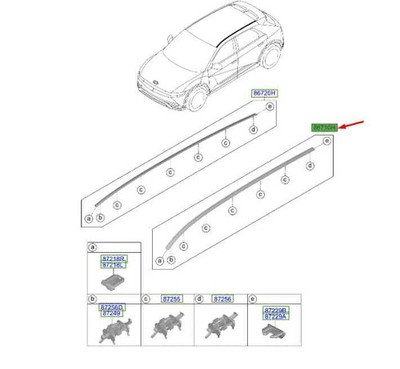Hyundai Ioniq 5 NE Dachleiste links 87230GI000 NEU ORIGINAL