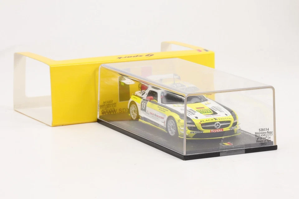 1:43 Spark Mercedes-Benz SLS AMG GT3 #19 Black Falcon 24h Spa 2012 SB034 - Immagine 4 di 4
