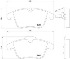 Bremsbelagsatz Vorne Teves-System für Peugeot 407 6D Coupe 6C SW 6E 508 ab 04->
