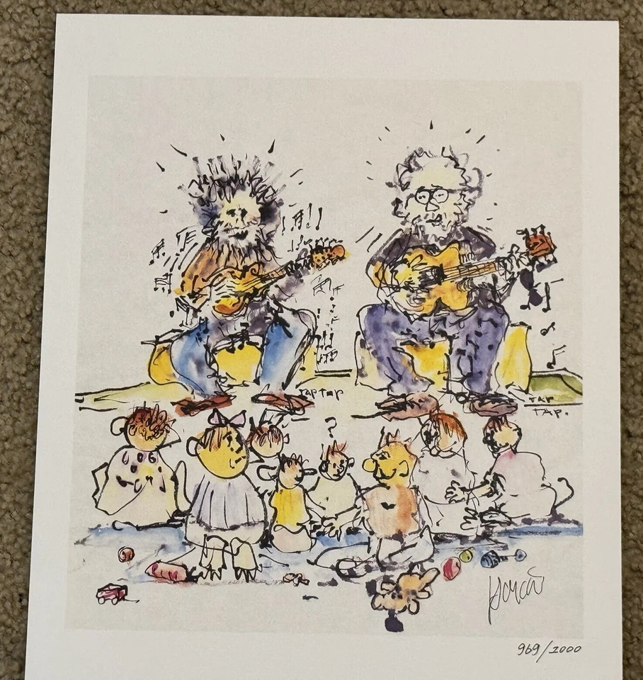 Jerry Garcia Not For Kids Only Lithograph #/1000 Grateful Dead Art Print Poster - Image 3 of 4