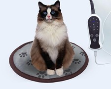 Pet Heating Pad for Small Dogs  Cats - Electric Heated Bed with Timer, Chew ...