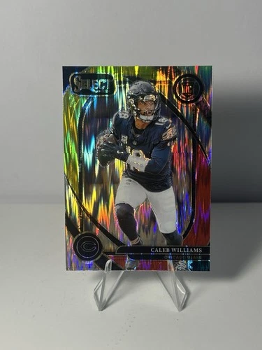 2024 Panini Select - Club Level Caleb Williams #216 Red & Yellow Shock (RC)