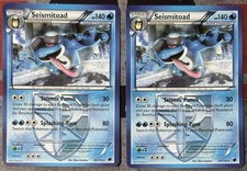 Pokémon TCG: 2x SEISMITOAD - Plasma Freeze 26/116 Rare Cards - LP