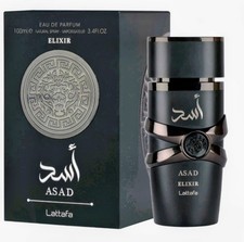 Asad Elixir by Lattafa perfume, 3.4 oz EDP Spray for Men.