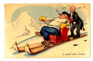 Gratuit Images Cpsm Fantaisie Sports D Hiver Et Montagne Humour Postcard Fantasy dernière salutations