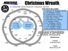 LIONEL FASTRACK CHRISTMAS TREE WREATH LAYOUT 6'x6' pack Train track Design NEW