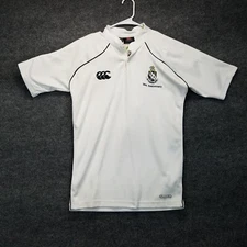 Canterbury New Zealand Shirt Men Large White 50th Anniversary Short Sleeve Rugby